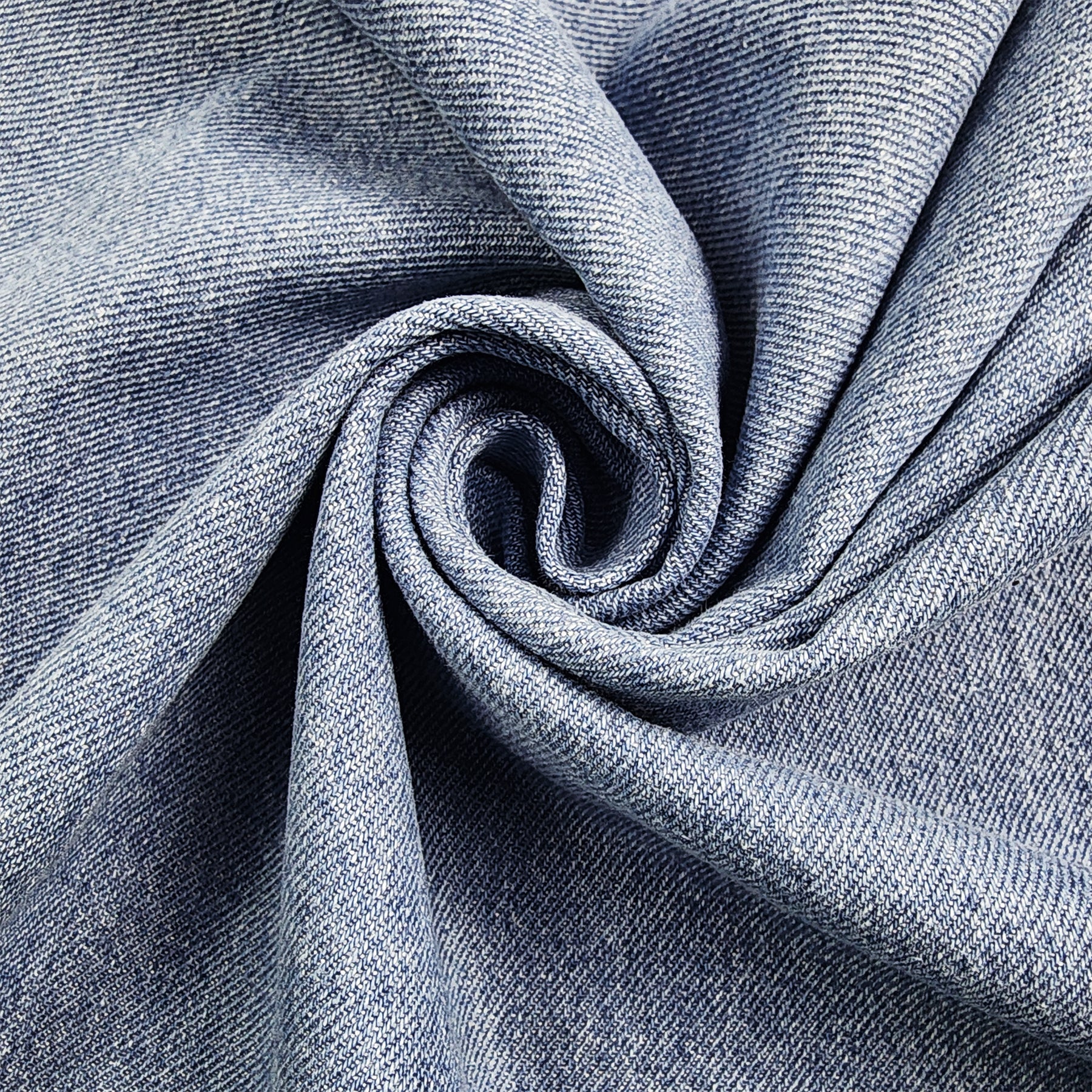 12 oz Medium Washed Indigo Denim Swirled