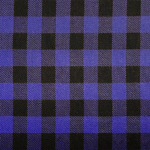 Blue and Black Small Buffalo Check Flannel Shirting