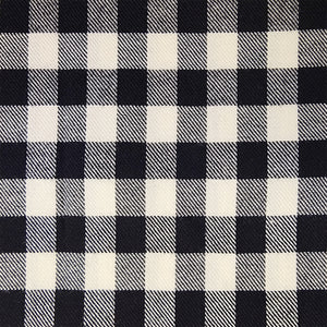 Black and Cream Small Buffalo Check Flannel Shirting