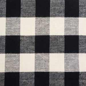 Black and Cream Buffalo Check Flannel Shirting