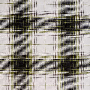 Black, Olive Green, and Grey Plaid Flannel Shirting