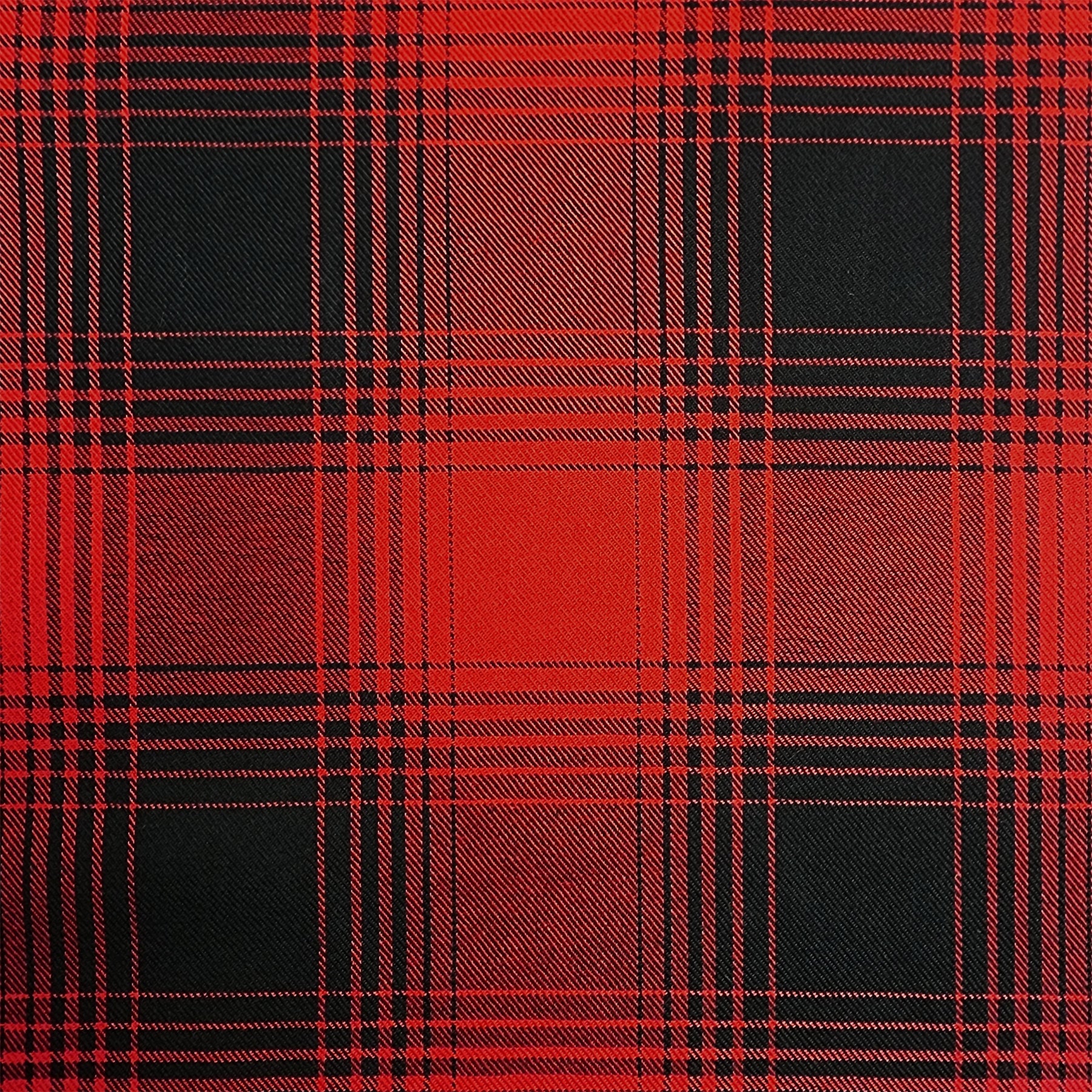 Red and Black Plaid Flannel Shirting