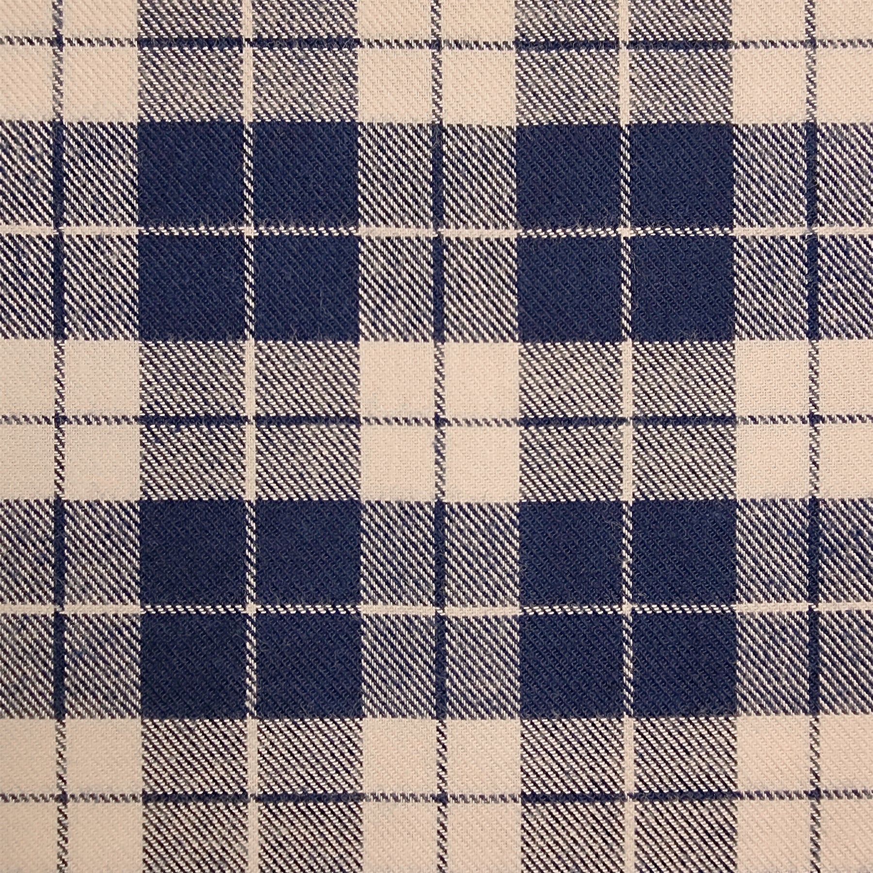 Pink and Navy Plaid Flannel Shirting