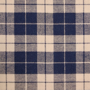 Pink and Navy Plaid Flannel Shirting