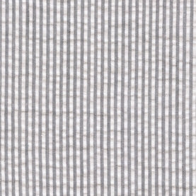 Grey and White Stripe Seersucker, Robert Kaufman Seersucker Collection Collection