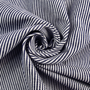 8 oz Narrow Railroad Stripe Denim Swirled