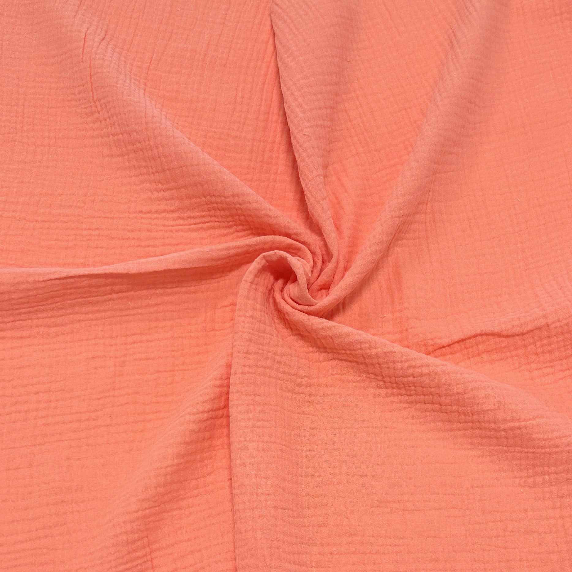 Coral Woven Cotton Light Weight Double Gauze Fabric