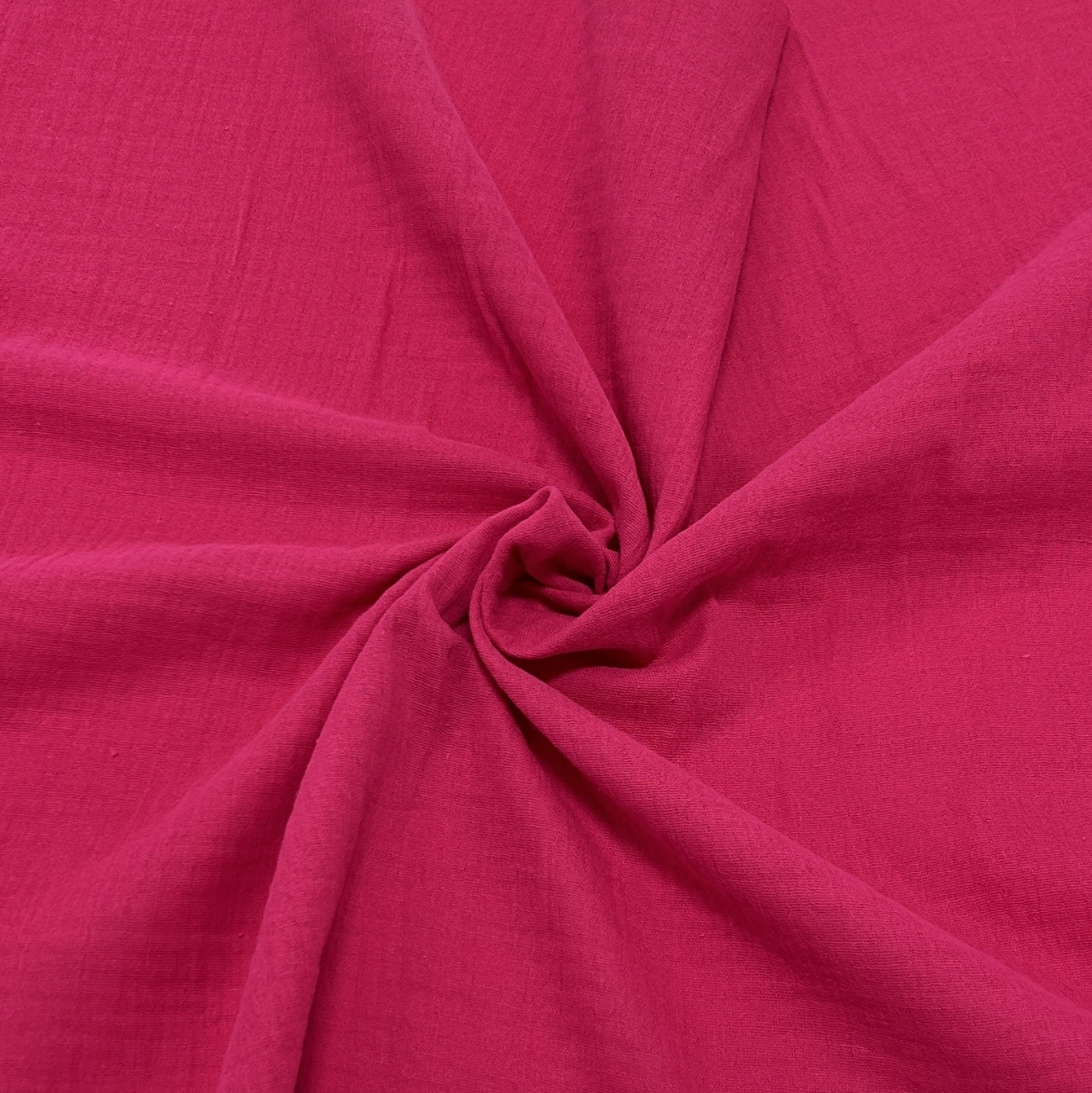 Fuchsia Woven Cotton Light Weight Double Gauze Fabric