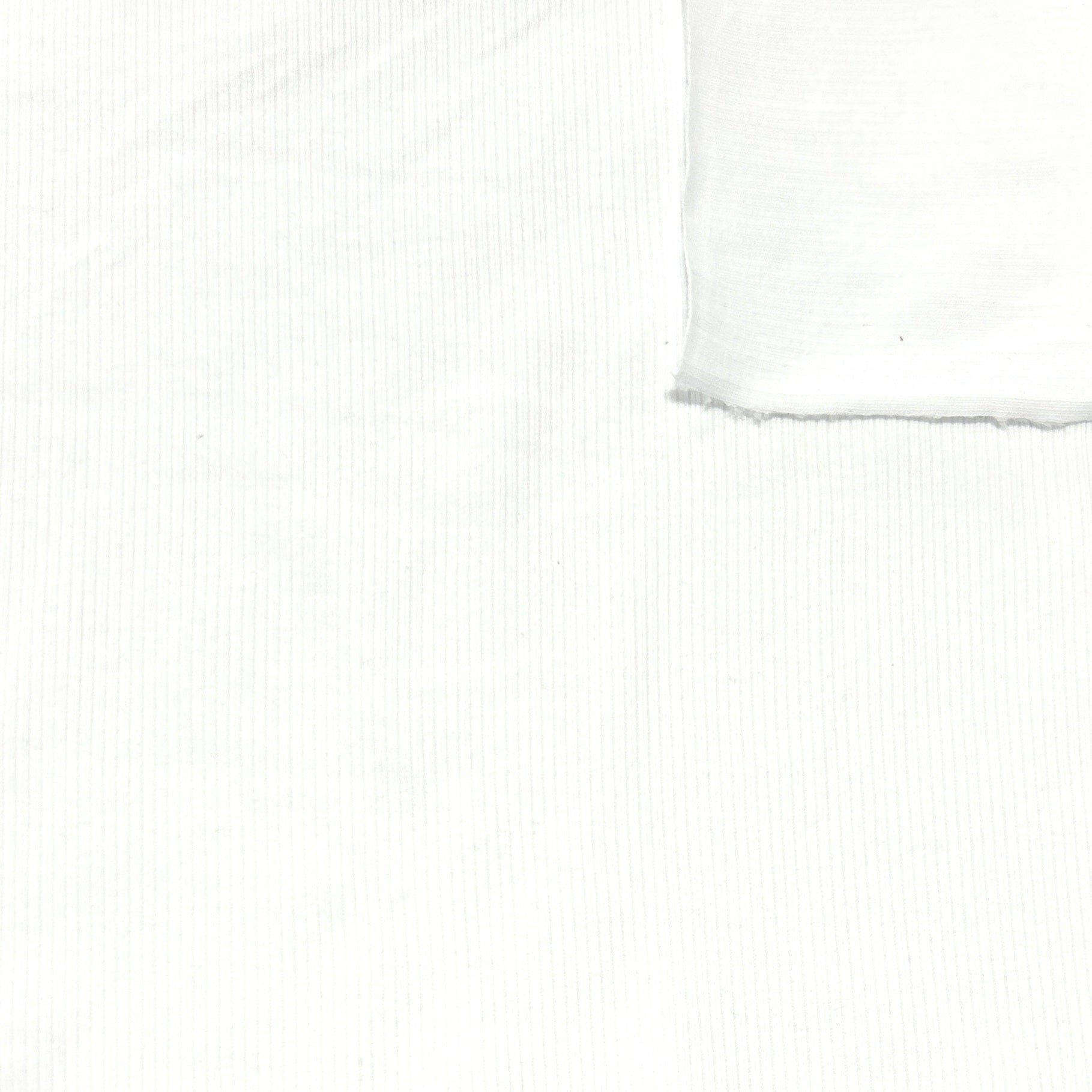 Solid White 2x1 Cotton Spandex Ribbing