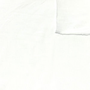 Solid White 2x1 Cotton Spandex Ribbing