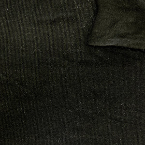 Solid Black 2x1 Cotton Spandex Ribbing