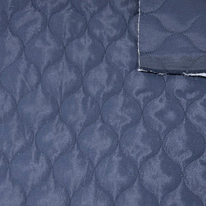 Navy Circle Quilted Woven Fabric