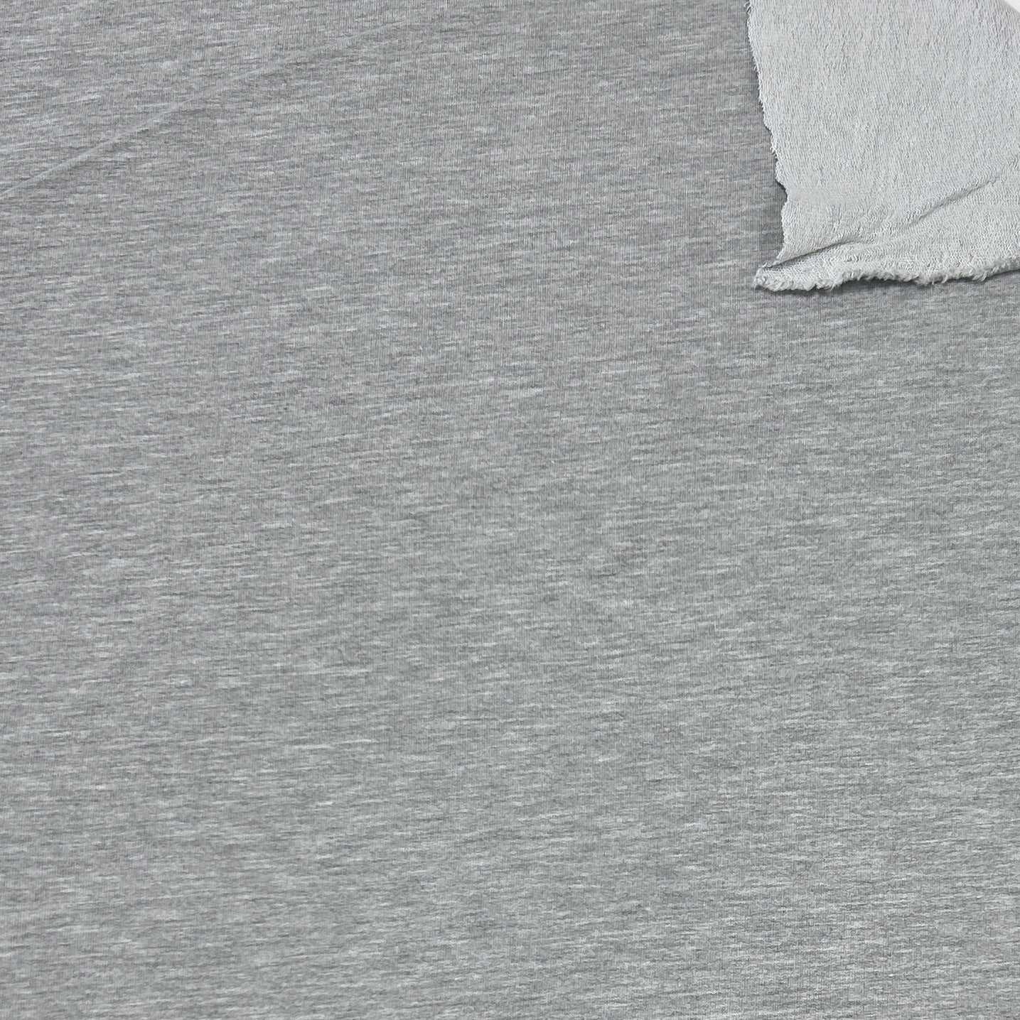 Solid Heathered Grey Bamboo Cotton Spandex French Terry Knit