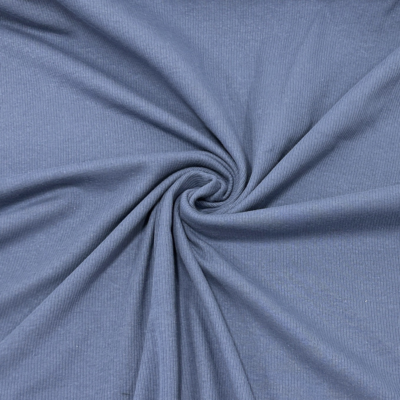 Solid Old Blue 2x1 Cotton Spandex Ribbing