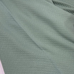 SLIGHTLY FLAWED Old Sage Diamond Quilted Knit Fabric