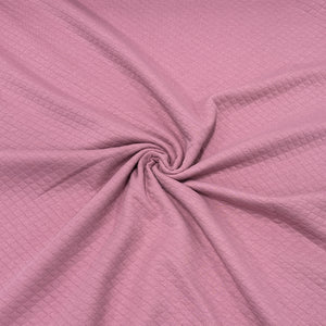 SLIGHTLY FLAWED Bright Mauve Diamond Quilted Knit Fabric