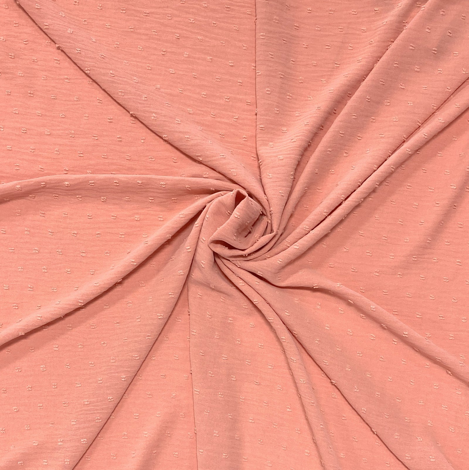 Coral Swiss Dot Fabric