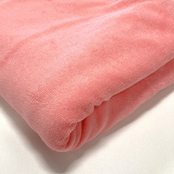 Hot Coral Solid Cotton Spandex Knit Fabric