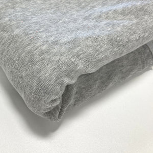 Solid Heather Grey Stretch Loop Terry Fabric