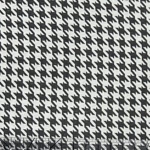 Black and White Houndstooth Jacquard Double Knit Fabric