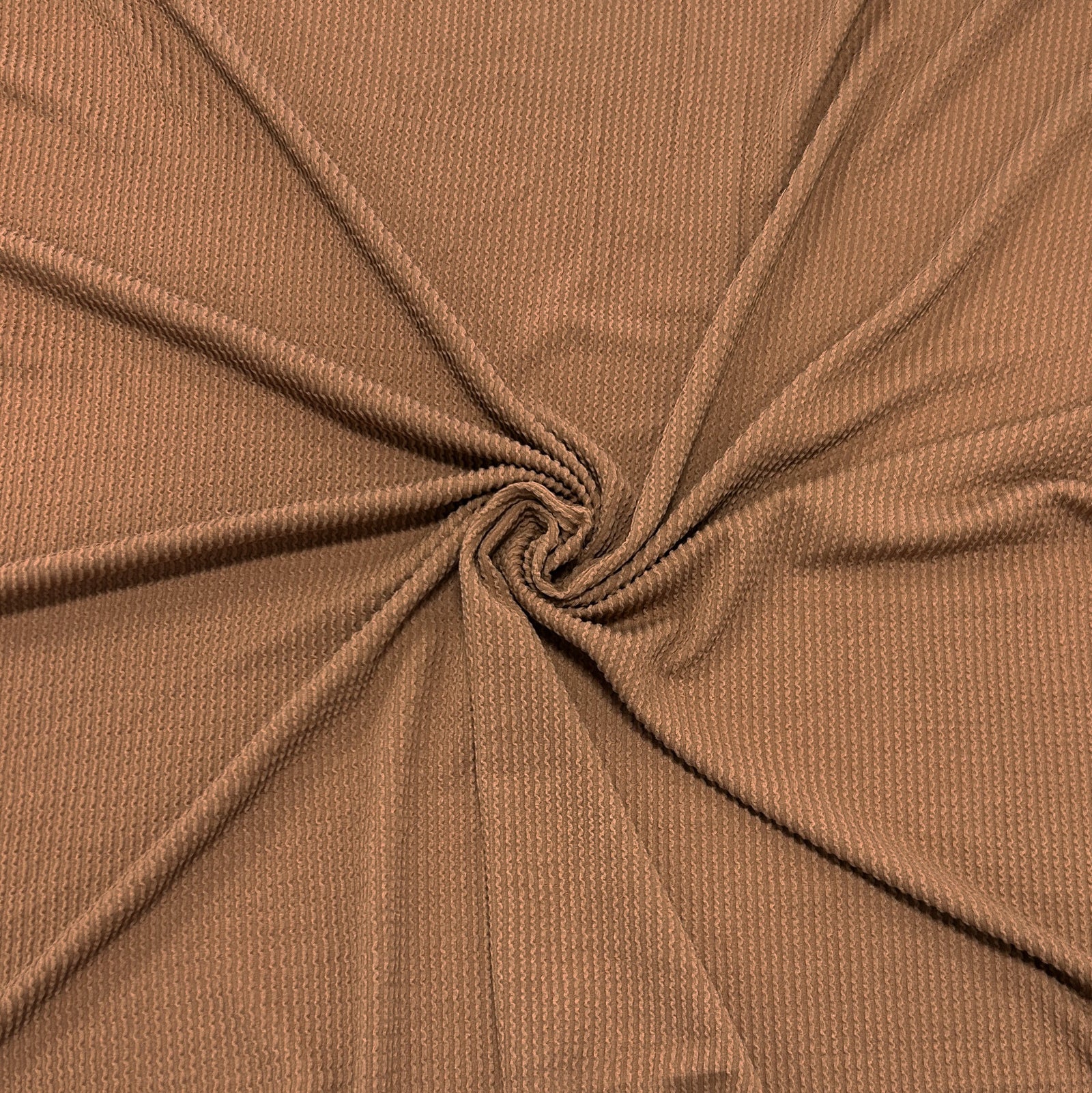 Chestnut Brown Jacquard Double Knit Rib Fabric
