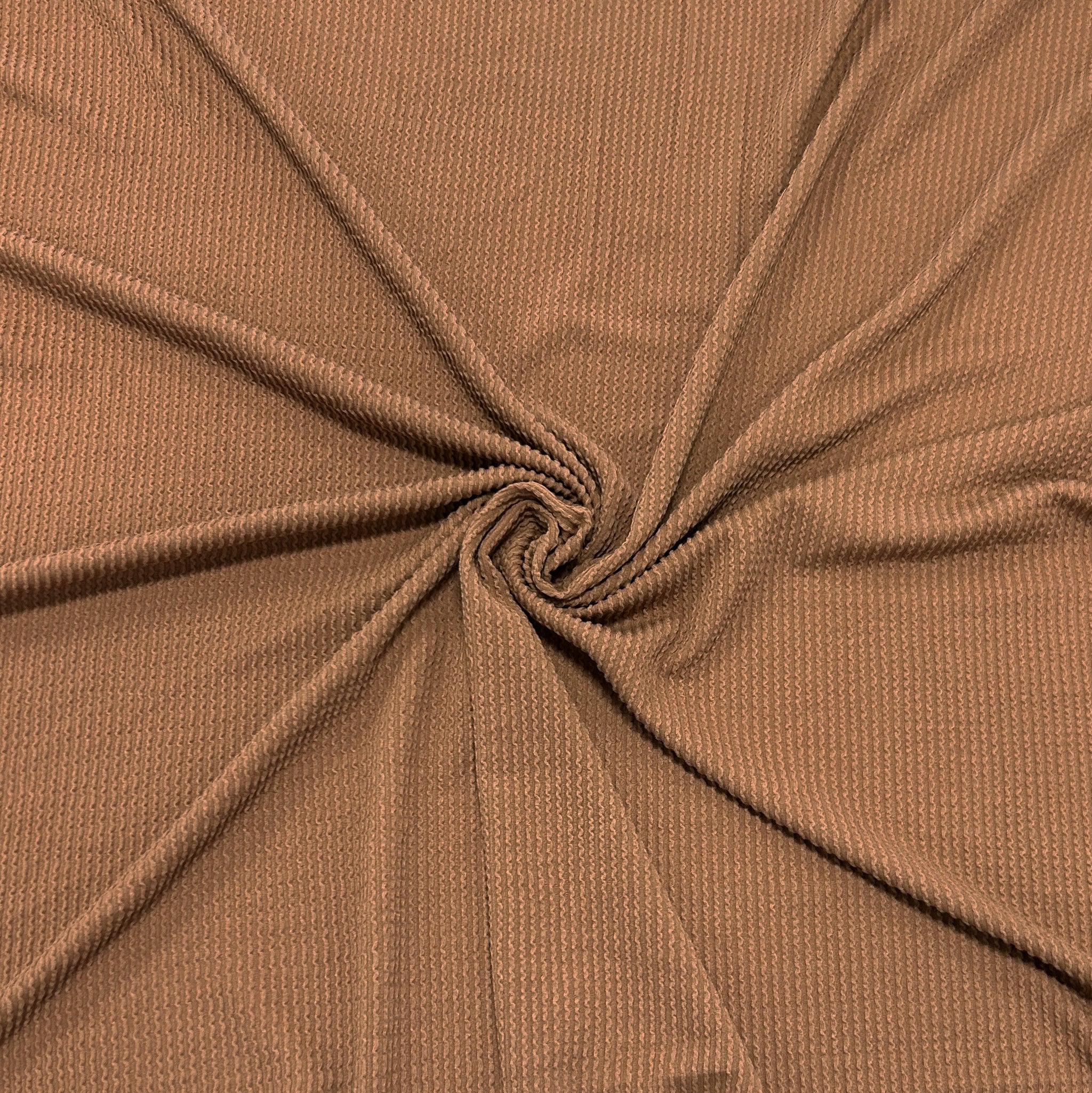 Chestnut Brown Jacquard Double Knit Rib Fabric Fabric, Raspberry