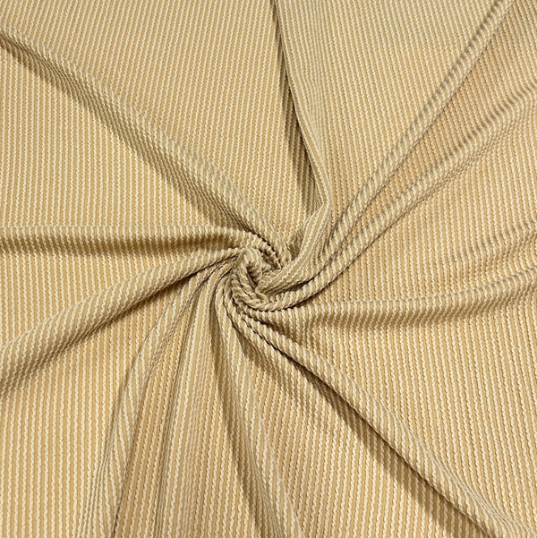 Two Tone Dijon Yellow Jacquard Double Knit Rib Fabric exclusive at ...