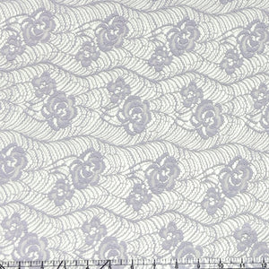 Dusty Purple Floral Geometic Woven Cotton Nylon Lace