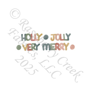Holly Jolly Very Merry Panel Dusty Coral Hunter Mustard Very Merry by Kelsey Shaw for Christmas 2025 CLUB Fabrics