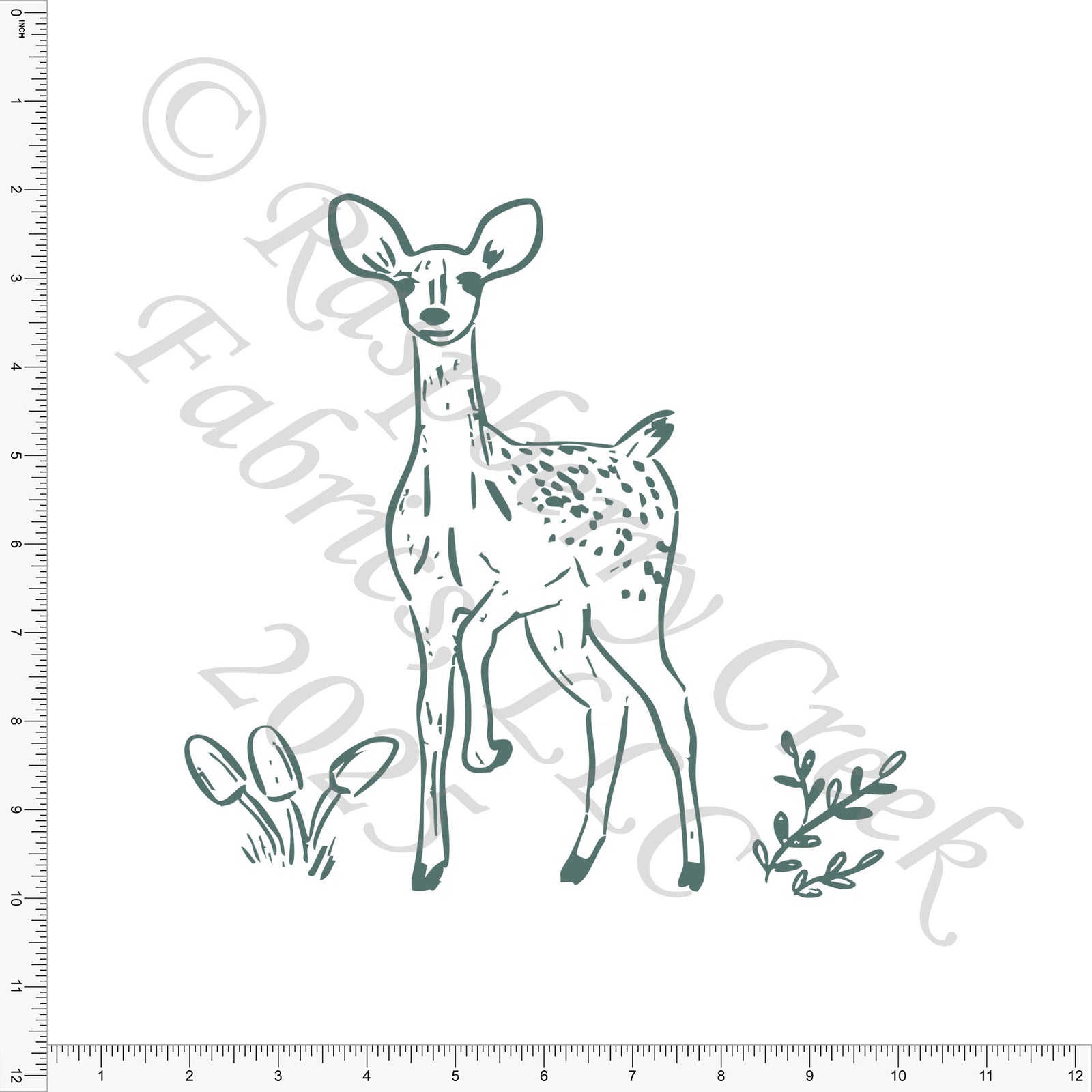 Deer Panel Wandering Woodland by Kelsey Shaw for Fall 2025 CLUB Fabrics