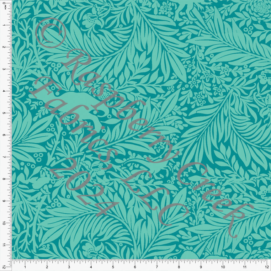 Tonal Peacock Hidden Dinosaur Print Fabric, Land and Sea by Bri Powell for Club Fabrics