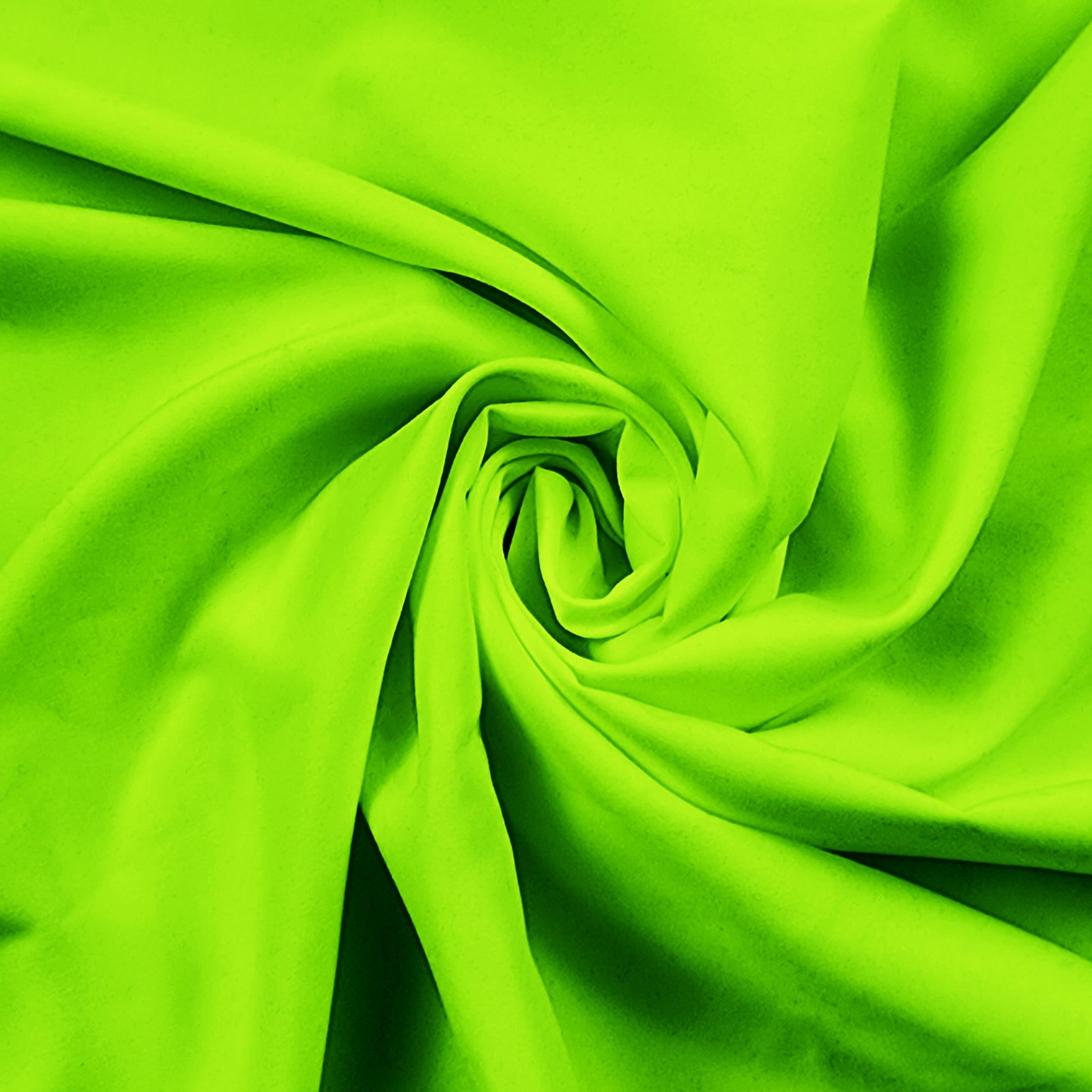 Solid Neon Hot Lime Green Soft Brushed Microfiber Poly