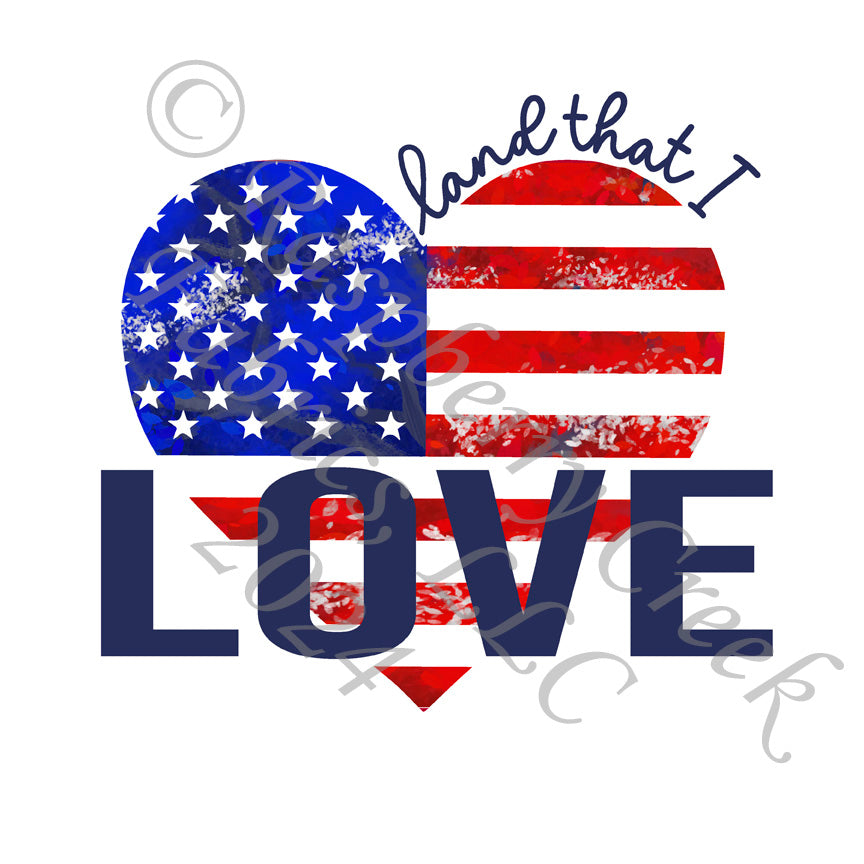 Royal Blue Red Navy and White Patterned Star and Stripe Heart Land That I Love Panel, My Country by Elise Peterson for CLUB Fabrics