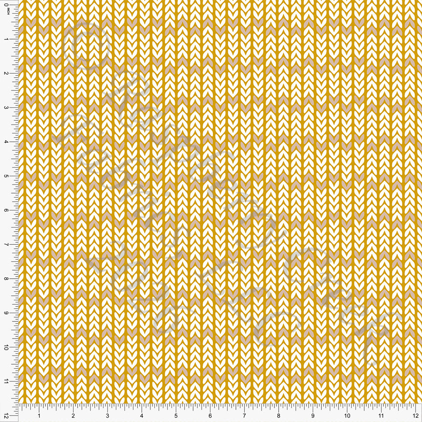 Mustard Cream Khaki Faux Sweater Knit, All Things Fall by Nice To Michiyo Design for CLUB Fabrics