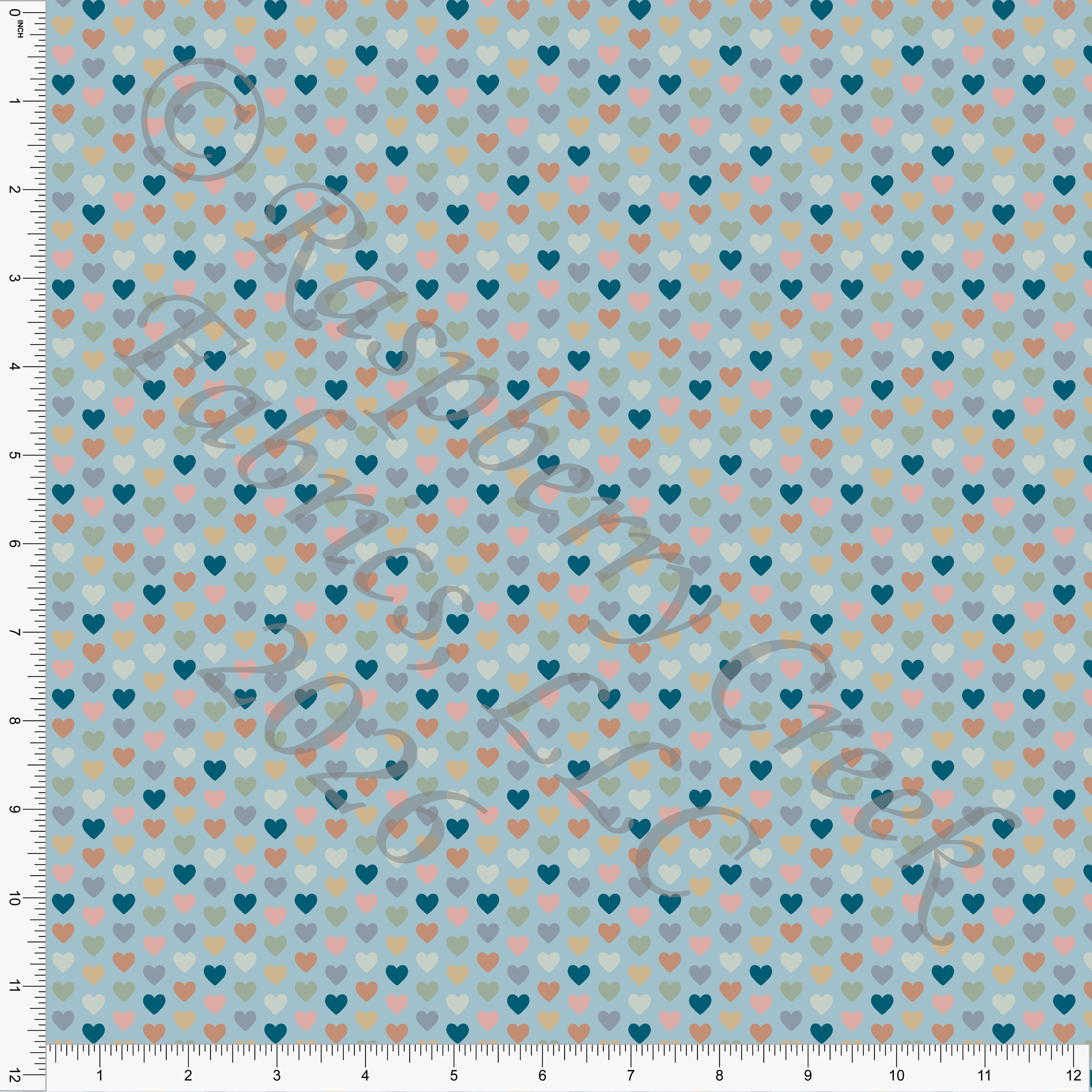 Steel Blue, Dusty Pink, Sage, Khaki, Multi Hearts, My Little Valentine by Nice To Michiyo for Valentines 2026 CLUB Fabrics