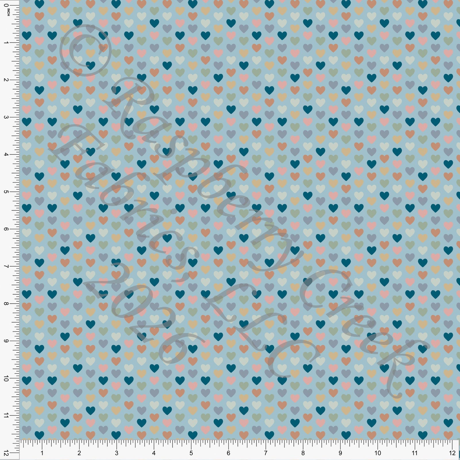 Steel Blue, Dusty Pink, Sage, Khaki, Multi Hearts, My Little Valentine by Nice To Michiyo for Valentines 2026 CLUB Fabrics