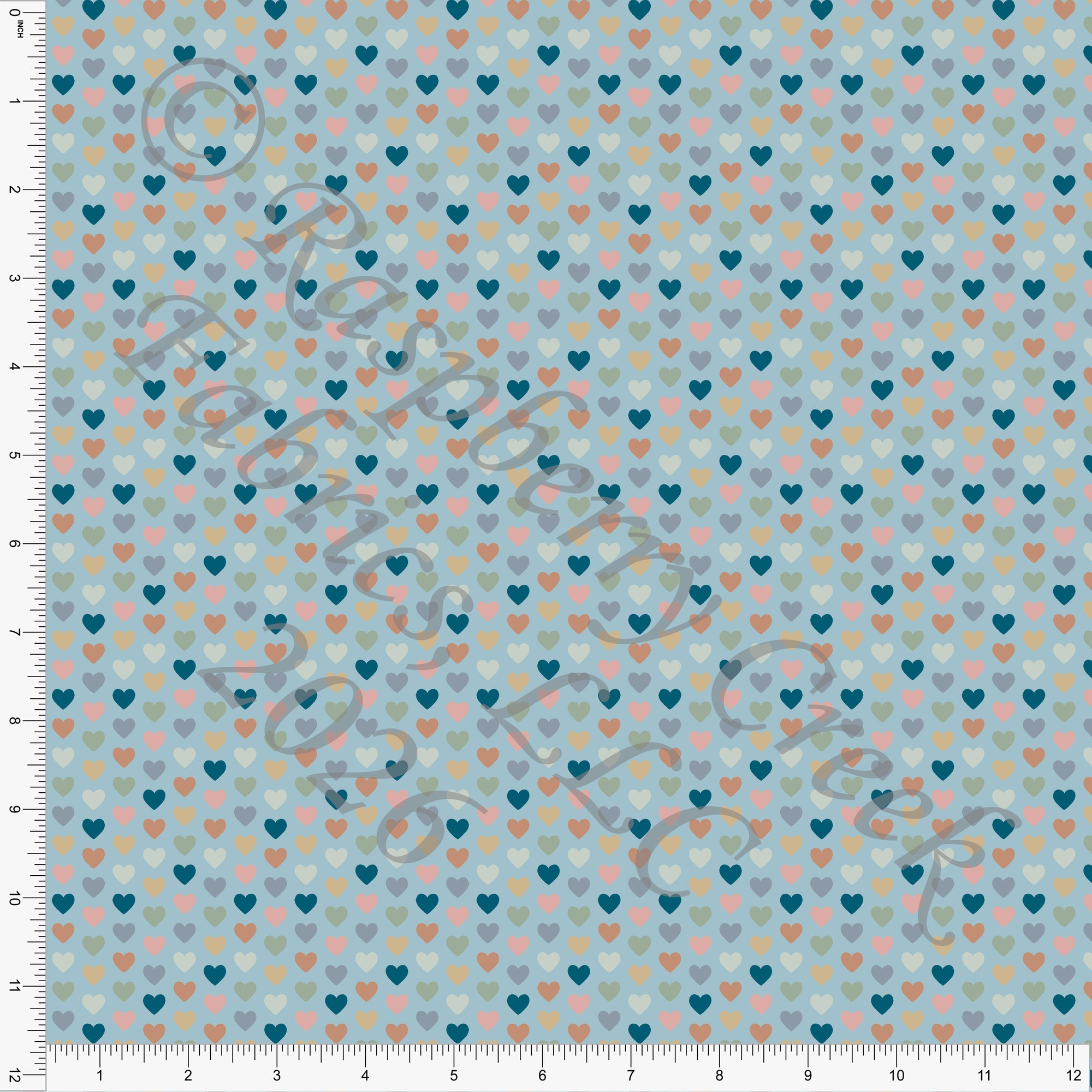 Steel Blue, Dusty Pink, Sage, Khaki, Multi Hearts, My Little Valentine by Nice To Michiyo for Valentines 2026 CLUB Fabrics