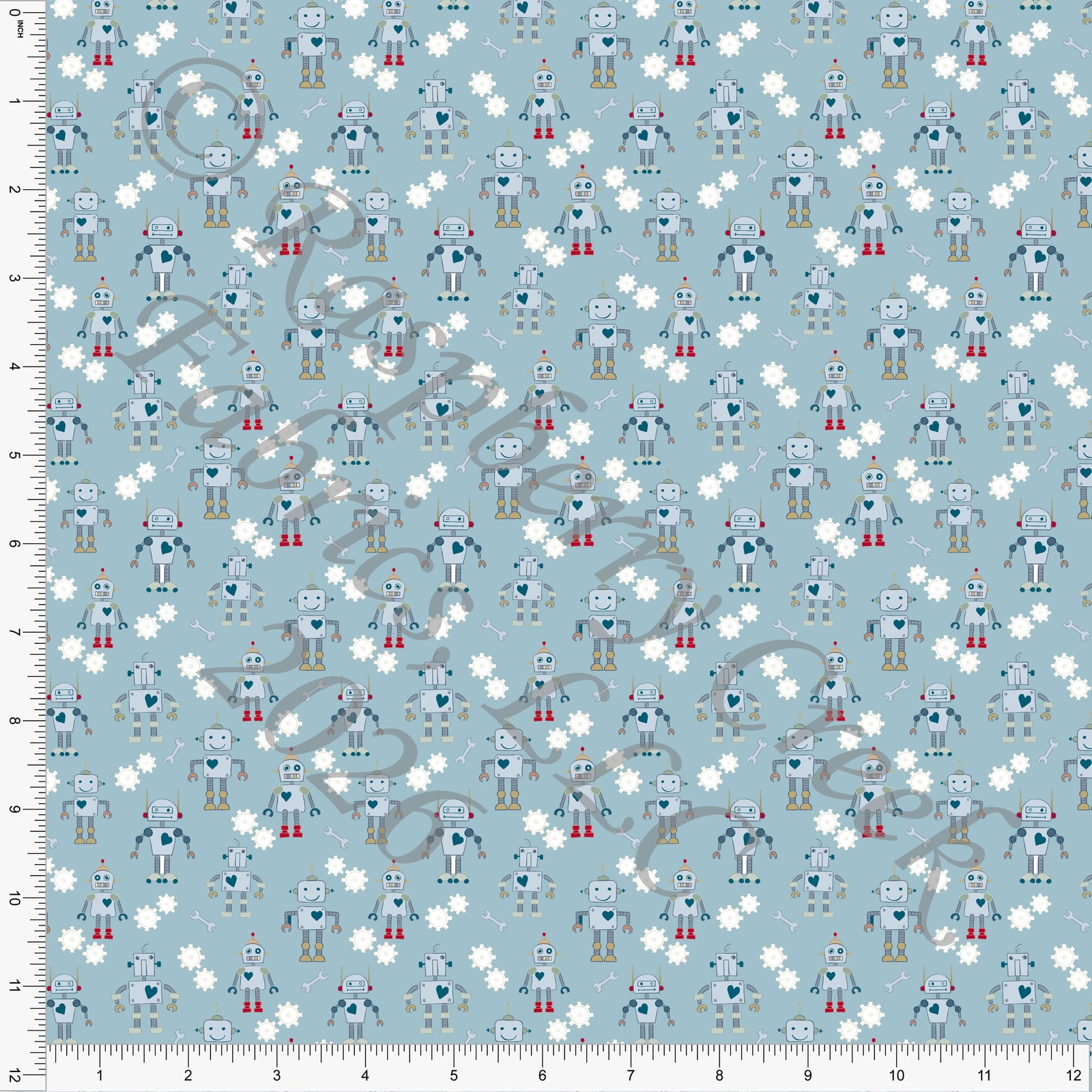 Steel Blue, Khaki, Sage, Robot, My Little Valentine by Nice To Michiyo for Valentines 2026 CLUB Fabrics