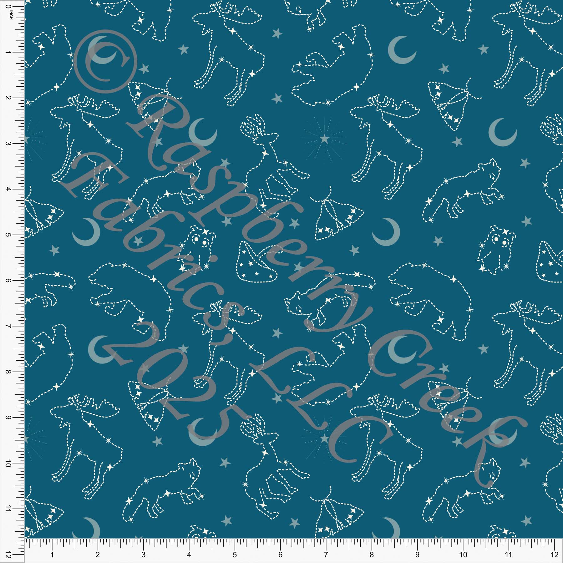 Celestial Teal Dusty Blue Wanderlust by Nice To Michiyo Fall 2025 CLUB Fabrics