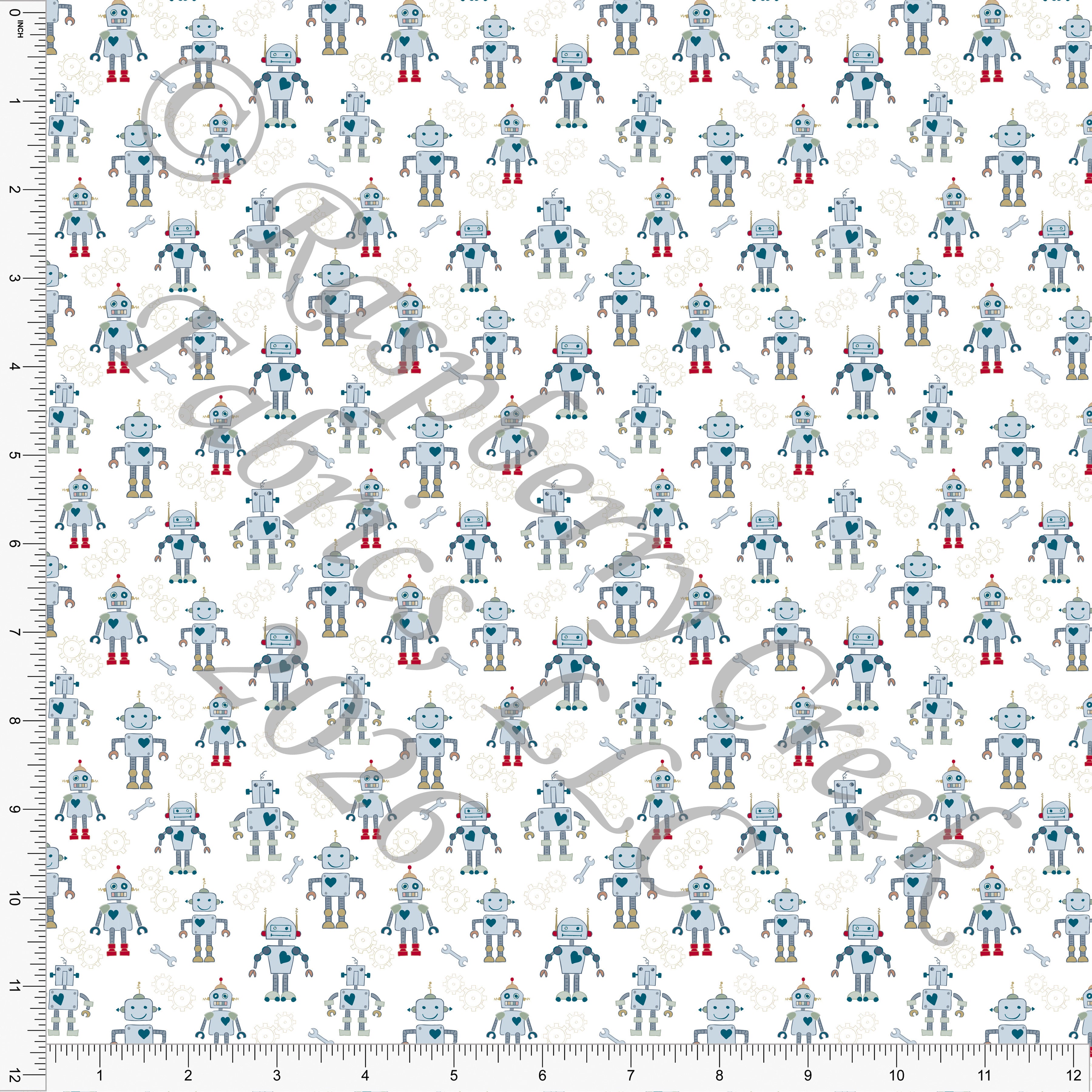 Steel Blue, Khaki, Sage, Robot, My Little Valentine by Nice To Michiyo for Valentines 2026 CLUB Fabrics