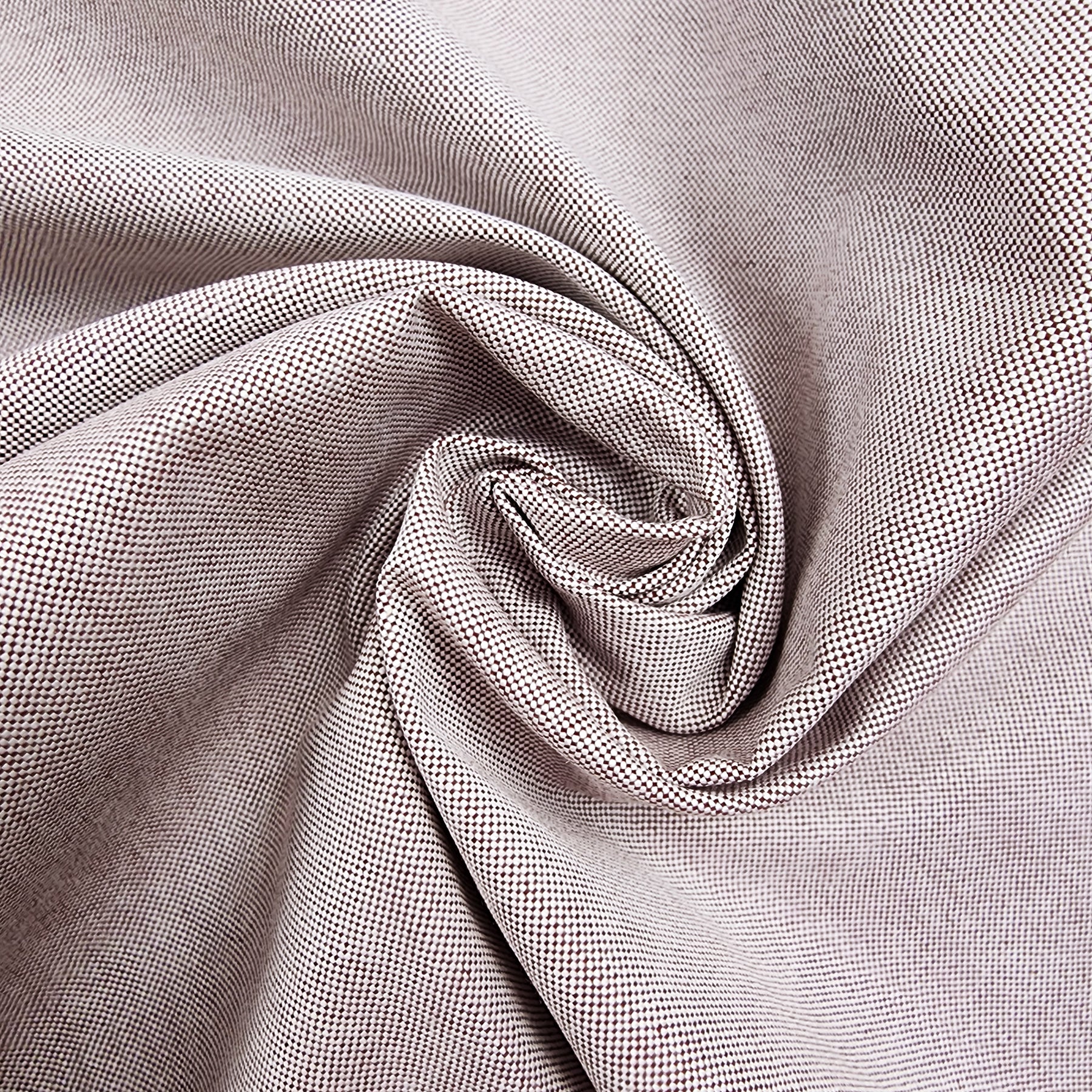 Wine Oxford Cotton Shirting Swirled