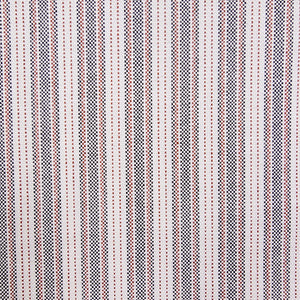 Black, Red, and White Stripe Oxford Cotton Shirting