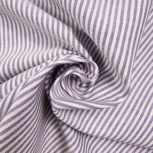 Grape Stripe Oxford Cotton Shirting Swirled