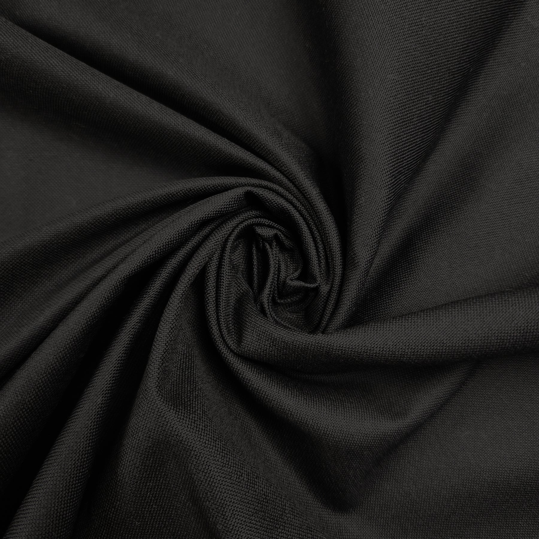 Solid Black Oxford Cotton Shirting Swirled