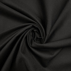 Solid Black Oxford Cotton Shirting Swirled