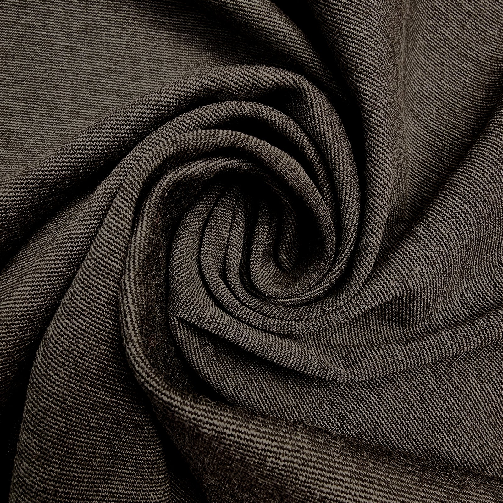 Two Tone Charcoal Grey Ponte De Roma Knit Fabric Swirled