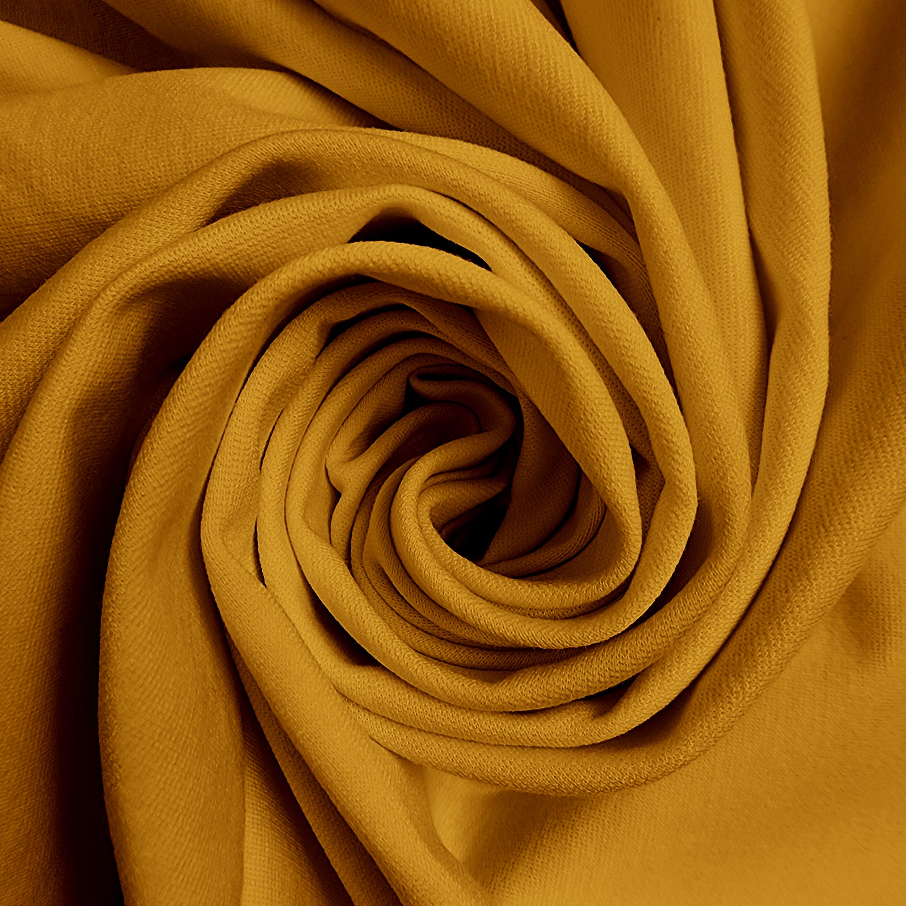 Solid Mustard Ponte De Roma Knit Fabric