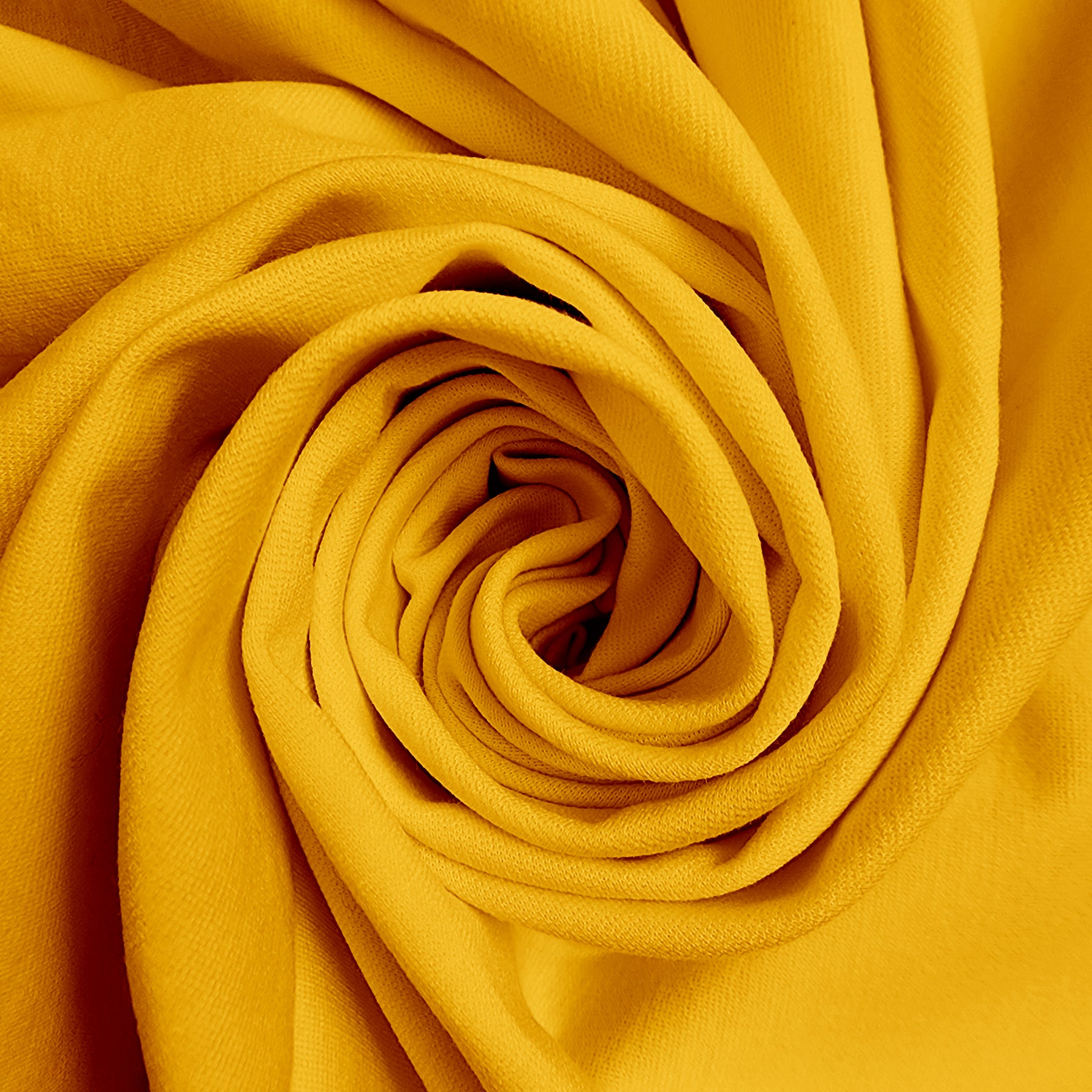 Solid Yellow Ponte De Roma Knit Fabric