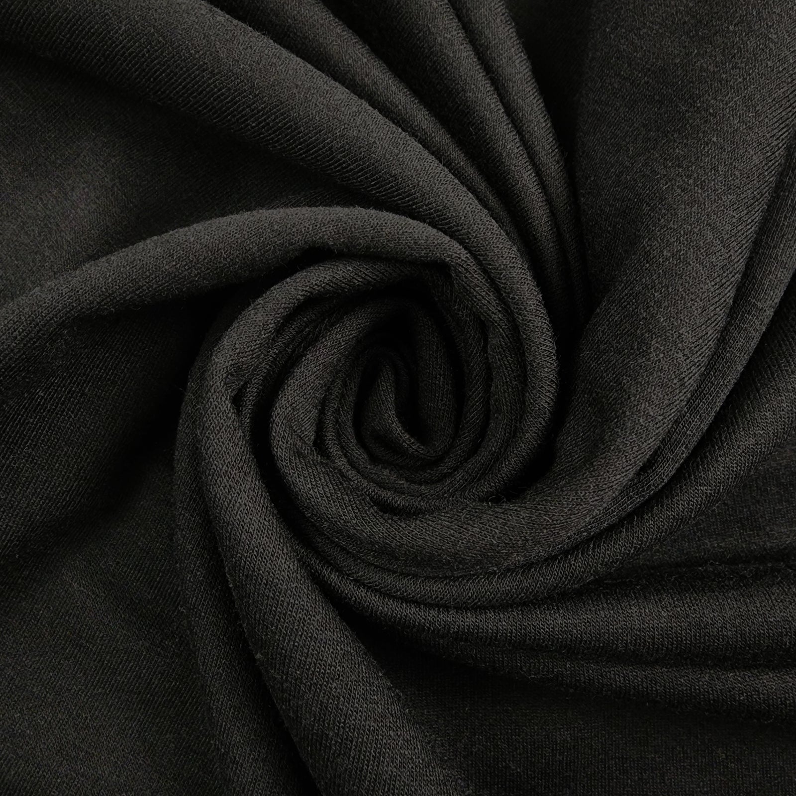 Solid Black Sweatshirt Fleece Swirled