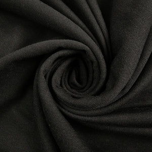 Solid Black Sweatshirt Fleece Swirled